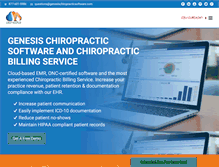 Tablet Screenshot of genesischiropracticsoftware.com